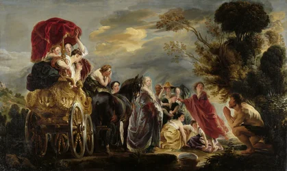 De ontmoeting van Odysseus en Nausicaa